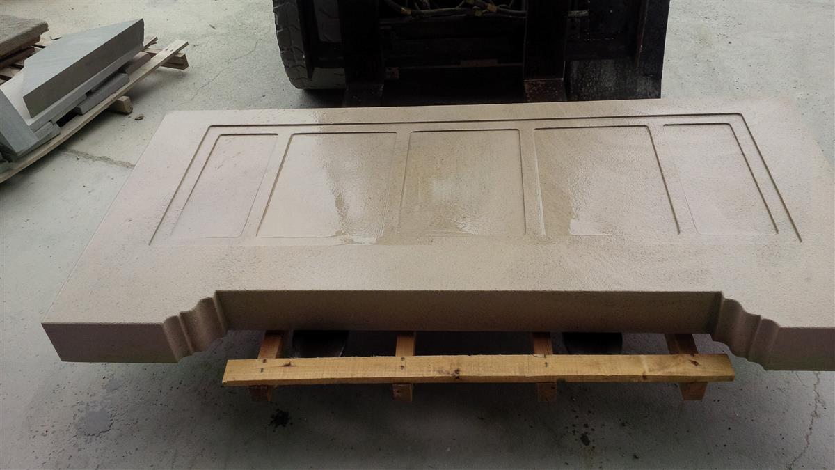 Custom made engraving of writing and numbers in Natural Stone n°1