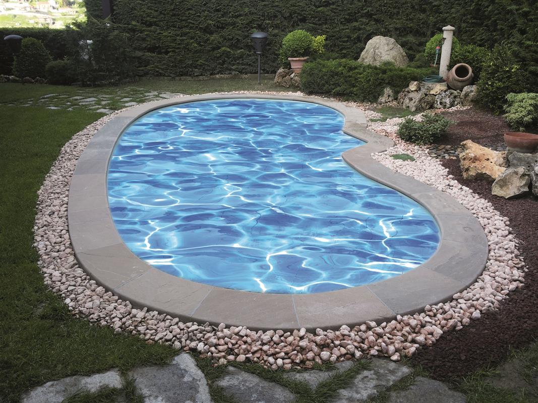 Pavimento e bordo per piscina in Pietra Gaia Naturale n°28