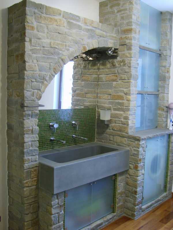 Lavabo per bagno in Pietra di Langa Naturale su misura n°29