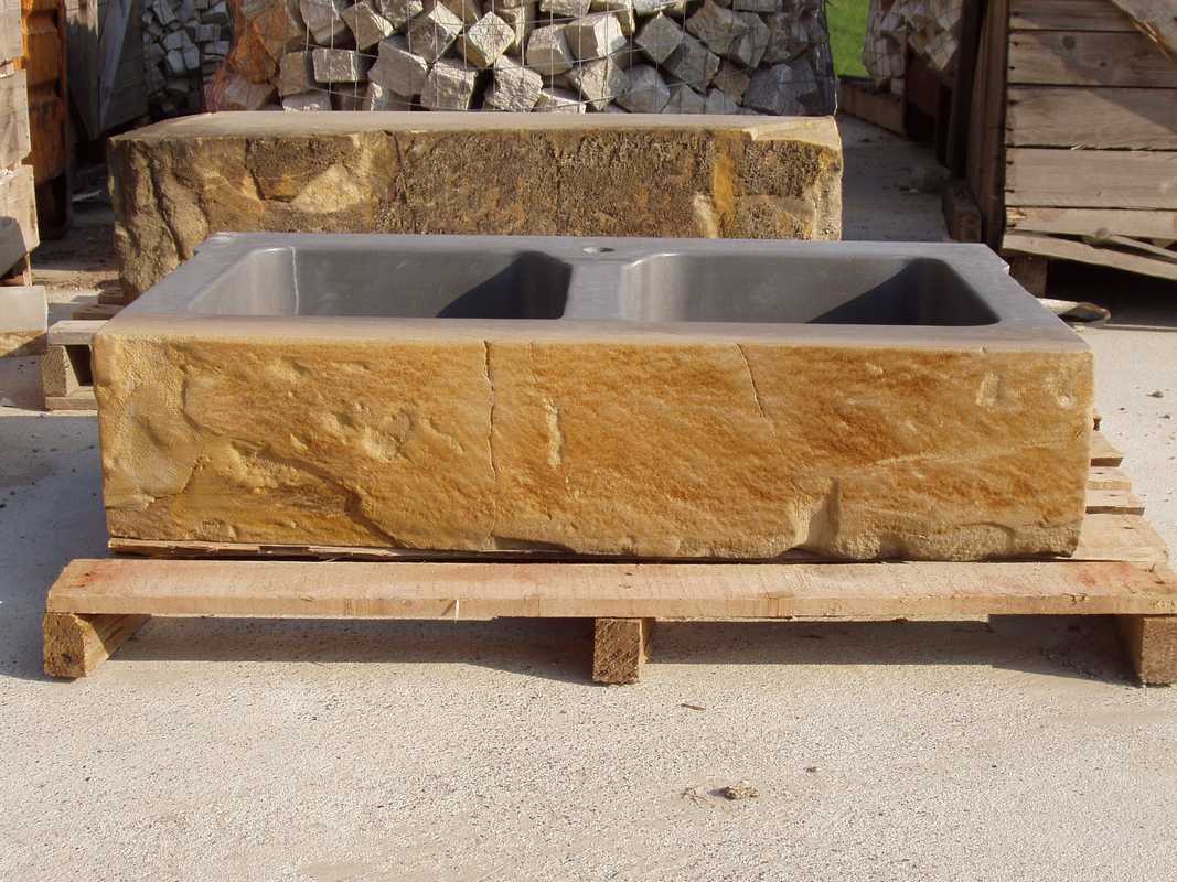 Lavello per cucina in Pietra di Langa Naturale su misura n°35