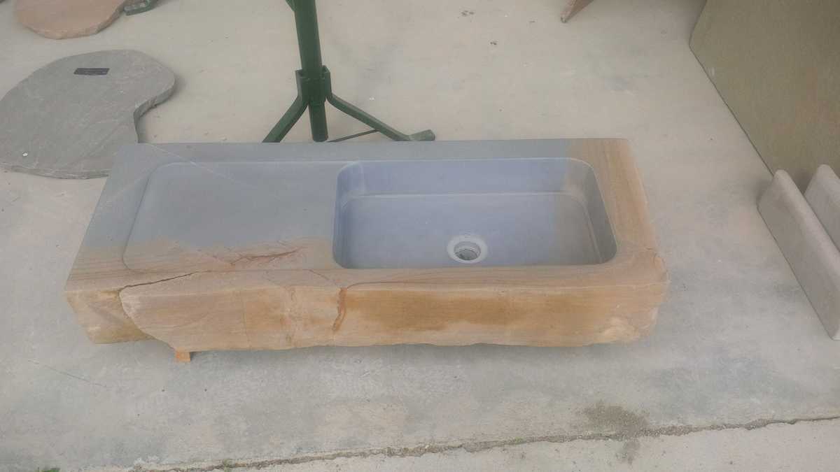 Lavello per cucina in Pietra di Langa Naturale su misura n°4