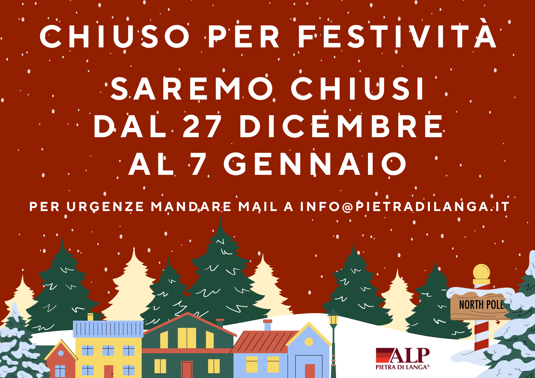 Closing for Holidays